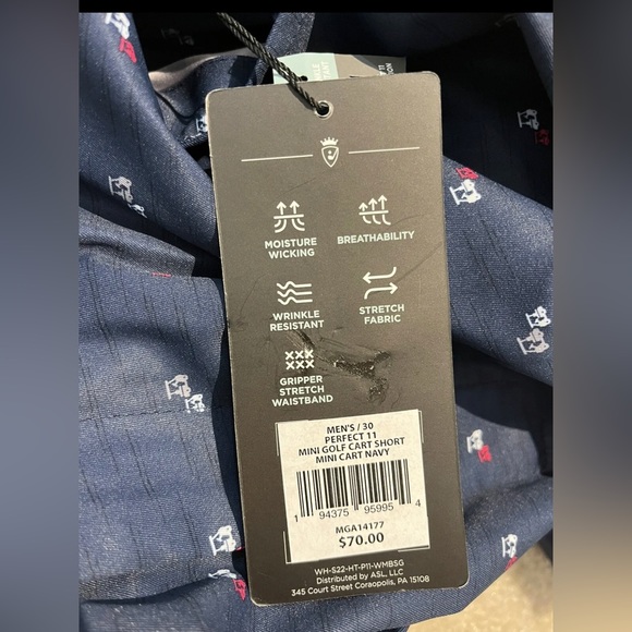 NWT Men's Walter Hagen Perfect 11 Majors Golf Shorts Size 30 Navy Inseam 10” - Picture 10 of 10